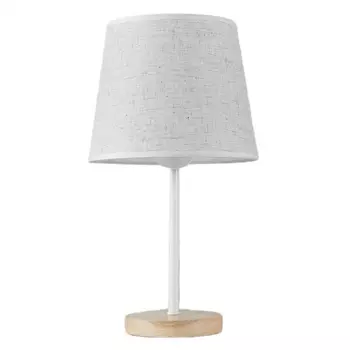 Лампа настольная РОСТОК 2133+206 WD+WH h400 1х40W E27, DUO23 цвет дерево/белый абажур