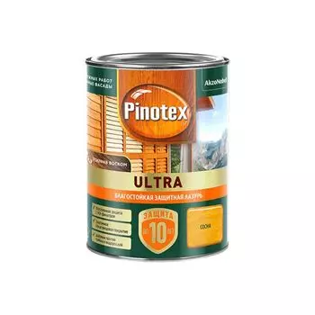Лазурь Pinotex Ultra, влагостойкая, сосна 0,9л