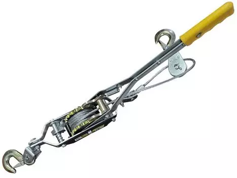 Лебедка ручная рычажная, 1,5 т., 2 крюка