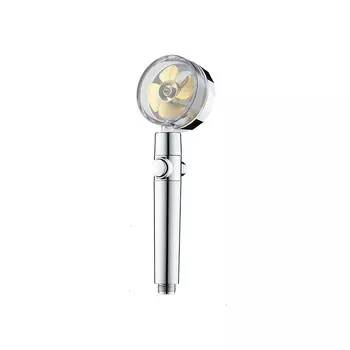 Лейка душевая TURBO, жёлтый, с фильтром, пластик