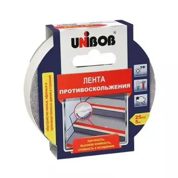 Лента противоскольжения Unibob 0,025х5м, прозрачная
