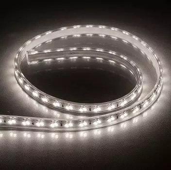 Лента светодиодная 120SMD(5730)/м 11Вт/м 230V IP65, 4000K, LS705 с 1 сетевым шнуром, 2 заглушкам
