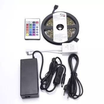 Лента светодиодная Feron LS606, готовый комплект 5м 60SMD(5050)/м 14.4Вт/м IP20 12V RGB