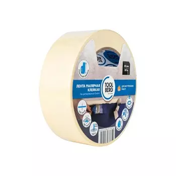 Лента T4P малярная клейкая на крепированной бумаге, 38мм х 50м