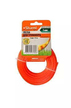 Леска для триммера Sturm! D 3.0мм, длина 15м, семигранник