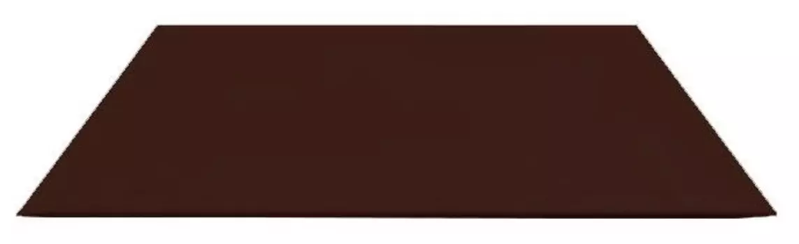Лист плоский 1.25*2 м, коричневый 0,35мм, RAL8017