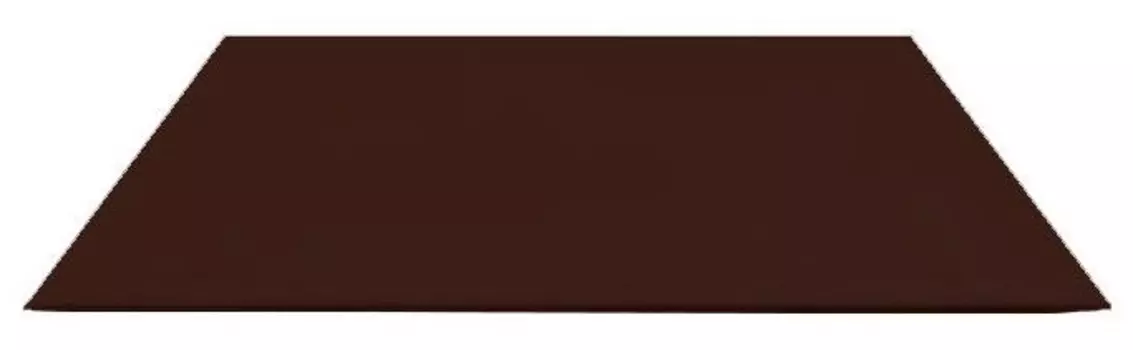 Лист плоский 1,25х2 м, коричневый (8017) 0,35 мм в плёнке