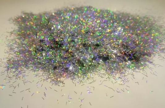 Люрекс голографический, серебро