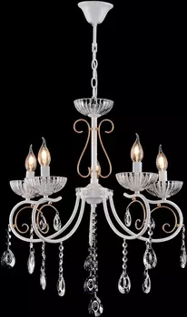 Люстра Brilliant light XE4209-5, 5*Е14, цвет белый, золото