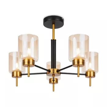 Люстра Freya FR5272PL-05GB цвет черный янтарный