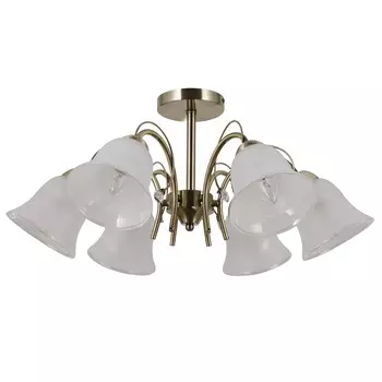 Люстра Gerhort потолочная G11093/6AB WT цвет античная бронза/белый