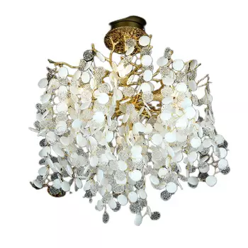 Люстра хрустальная Gerhort G31322/8GD+CL+WT, цвет золото, белый