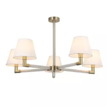 Люстра классическая Gerhort G11112/5BRS+CL WT, цвет бронза, белый