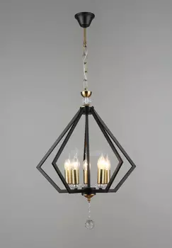 Люстра PL7590-5 CP+BK 5х40Вт Е27 черный