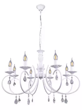 Люстра подвесная Арфа РС20862 WT/8P 8х60Вт Е14 белый