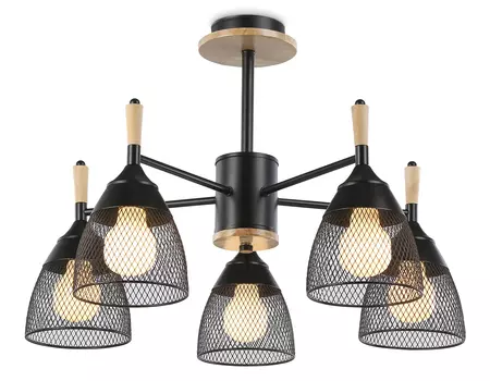 Люстра подвесная TR8015/5 BK черный E27