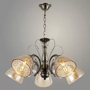 Люстра потолочная 74423/5 AB бронза 5x40W E27