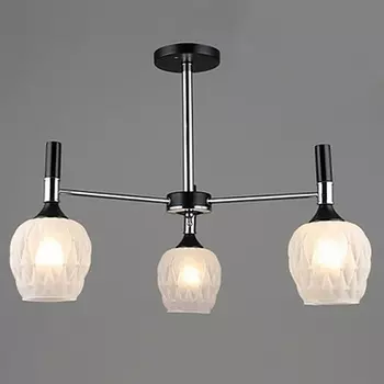 Люстра потолочная A3803/3 CH+BK хром/черный 3х60W E27