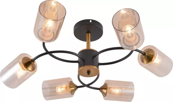 Люстра потолочная Brilliant light XA1621B-6, 6*Е27, цвет черный