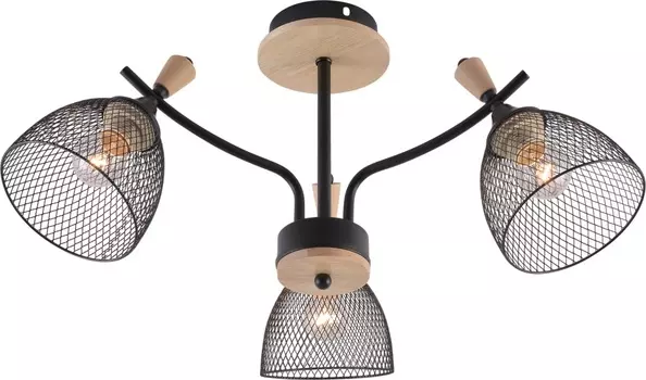 Люстра потолочная Brilliant light XA1623B-3, 3*Е27, цвет черный, дерево