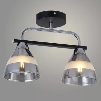 Люстра потолочная GH50361/2 CR+BK хром, черный 2х60W E27