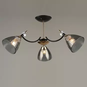 Люстра потолочная N4893/3 COF+FGD кофе, золото 3х60W E27