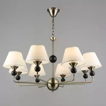 Люстра потолочная NH5256/8 AB+BK черный/бронза 8х40Вт E27