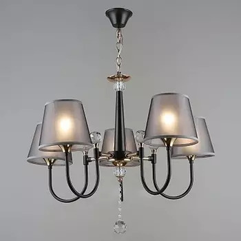 Люстра потолочная NH5264/5 COFFEE+FGD кофе/золото 5x40W E27