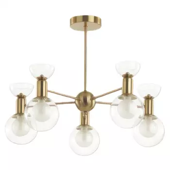 Люстра потолочная РОСТОК 230507/5 BRASS 5х40W G9 d620 h470 латунь