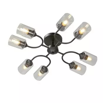 Люстра потолочная Vitaluce V2822-1/8PL, 8xE27, 40Вт цвет черный/белый