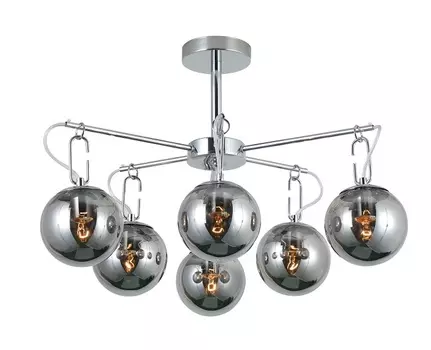 Люстра потолочная Schaffner Posizioni 9130-6 CR цвет серебро