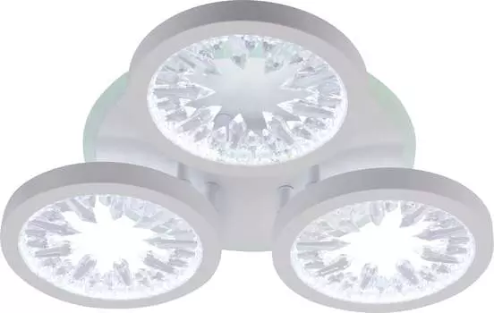 Люстра светодиодная Brilliant light d400x90 цвет белый, 60W+6,5W