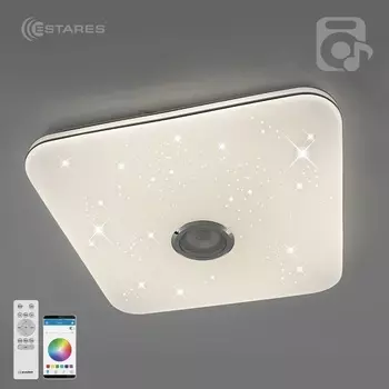 Люстра управляемая светодиодная MUSIC RGB 80W S-APP-430-WHITE/CHROME-220-IP20