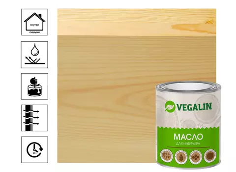 Масло для интерьера VEGALIN Дуб 1,8л