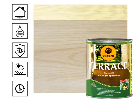 Масло для террас Eskaro Terrace 0,9 л, бесцветный