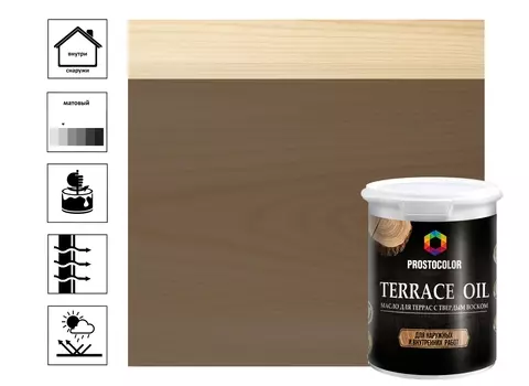 Масло для террас PROSTOCOLOR (орех) 0,75л