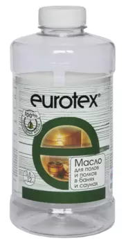 Масло для зашиты полка Eurotex-сауна бесцветный, 800 мл