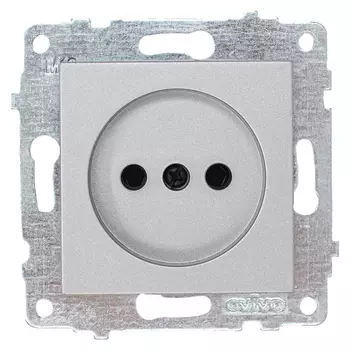 Механизм розетки OVIVO без заземления, серебро