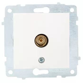 Механизм розетки телевизионной OVIVO проходной белый