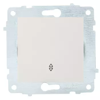 Механизм выключателя 1-клавишный OVIVO проходной, кремовый