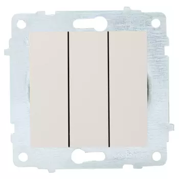 Механизм выключателя 3-клавишный OVIVO кремовый