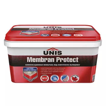 Мембрана Unis Membran Protect Red под плиточную облицовку, полимерная, суперэластичная, 4 кг