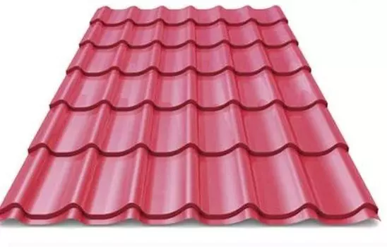 Металлочерепица Супермонтеррей ПЭ-01 2950х1190 мм, RAL3005 вино