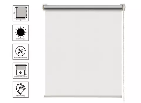 Миниролета Д-1В блэкаут белый, серебро 80х175 см
