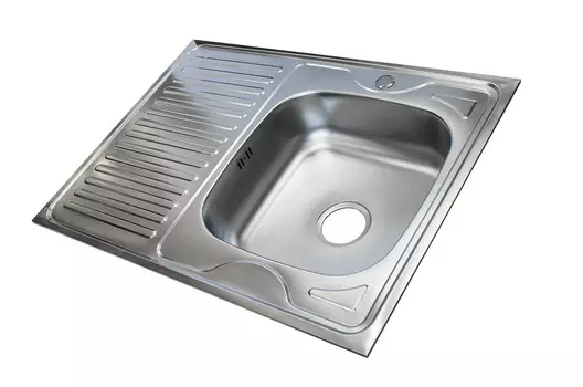 Мойка 80х60 см, правая врезная, толщина 0,6 мм