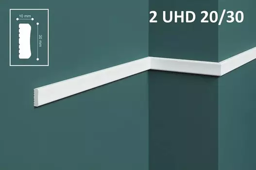 Молдинг 2 UHD 20/30 белый 2 м