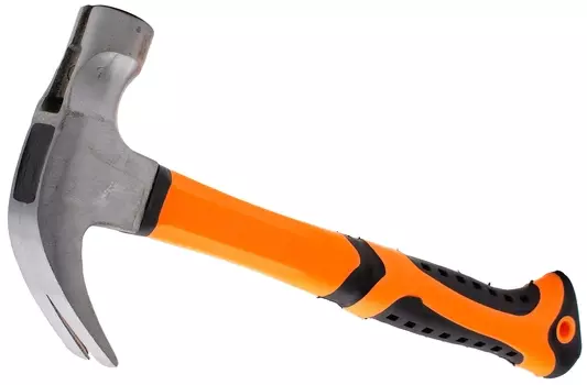 Молоток - гвоздодёр, 450гр., фибер., с магнитом., (Вихрь) , Арт.73/6/8/8