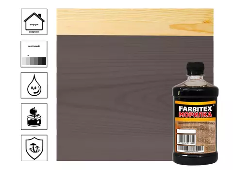 Морилка FARBITEX деревозащитная водная, палисандр, 0,5 л