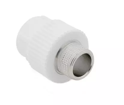 Муфта комбинированная, наружная резьба 32х3/4 белый PPR