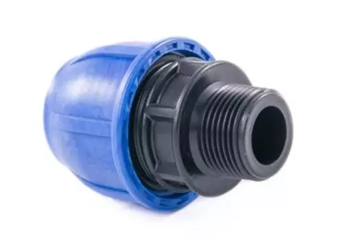 Муфта полиэтиленовая компрессионная, наружная резьба, 50х1 1/2"